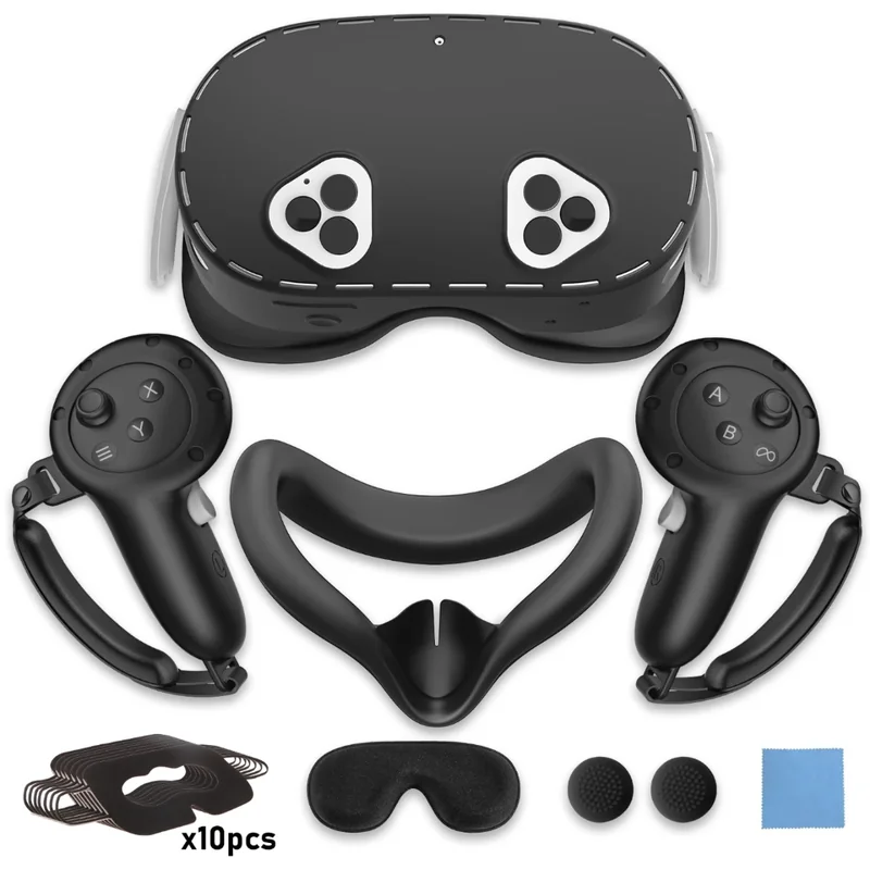 کیت محافظ کامل عینک واقعیت مجازی meta quest 3s سیلیکونی — تصویر 1