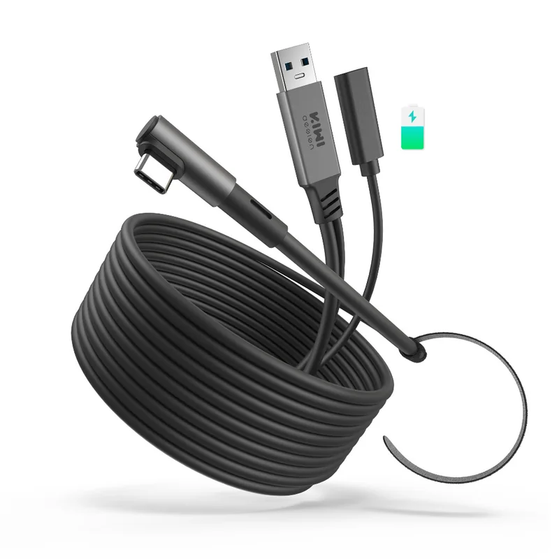 کابل لینک KIWI Design برای VR | طول 5 متر 5gig  مناسب انواع واقعیت مجازی  meta 1 2 3 3s | شارژ سریع + آزادی حرکت کامل — تصویر 1