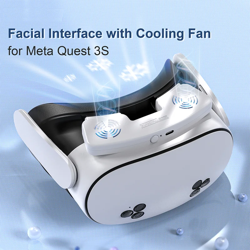 inter face meta quest 3s with fan  فیس کاور فن دار مخصوص meta quest 3s — تصویر 1