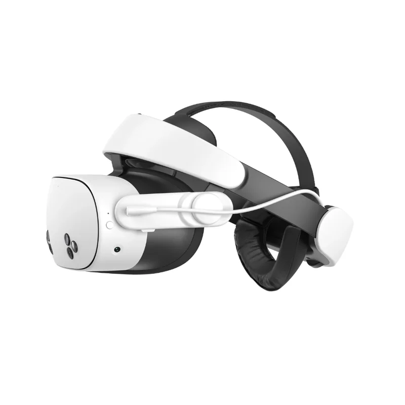 بند باتری‌دار KIWI Design H4 Boost نصب‌شده روی هدست Meta Quest 3S