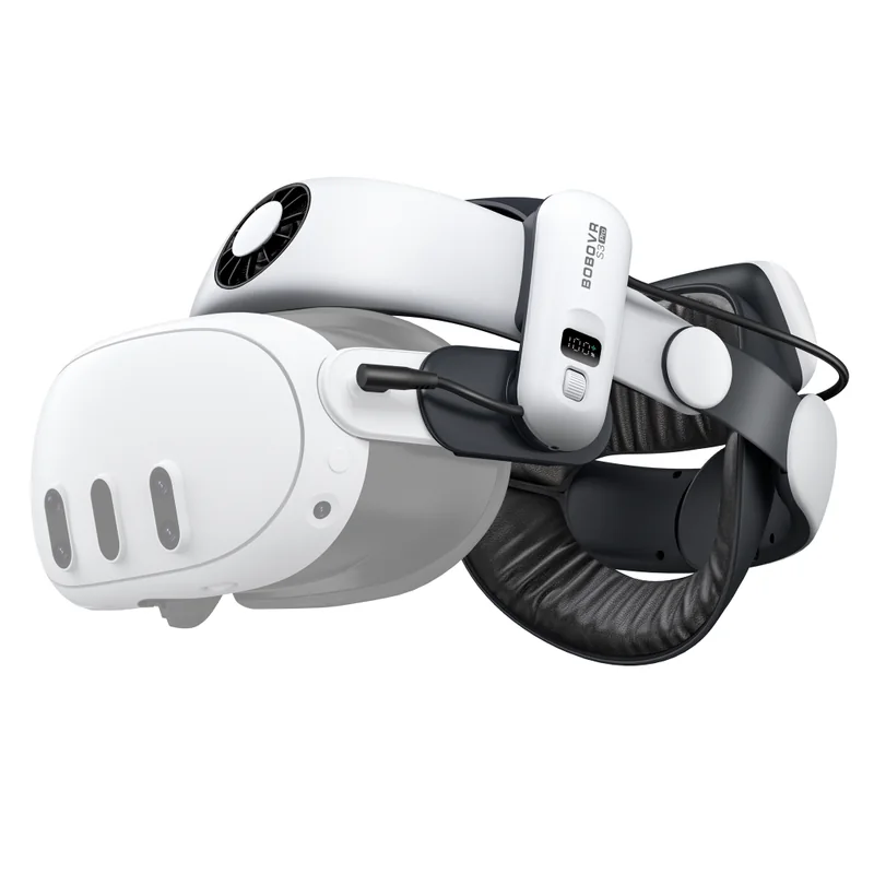 Head strap bobo vr s3 pro با سیستم تهویه   بند پشت meta 3 v3s — تصویر 1