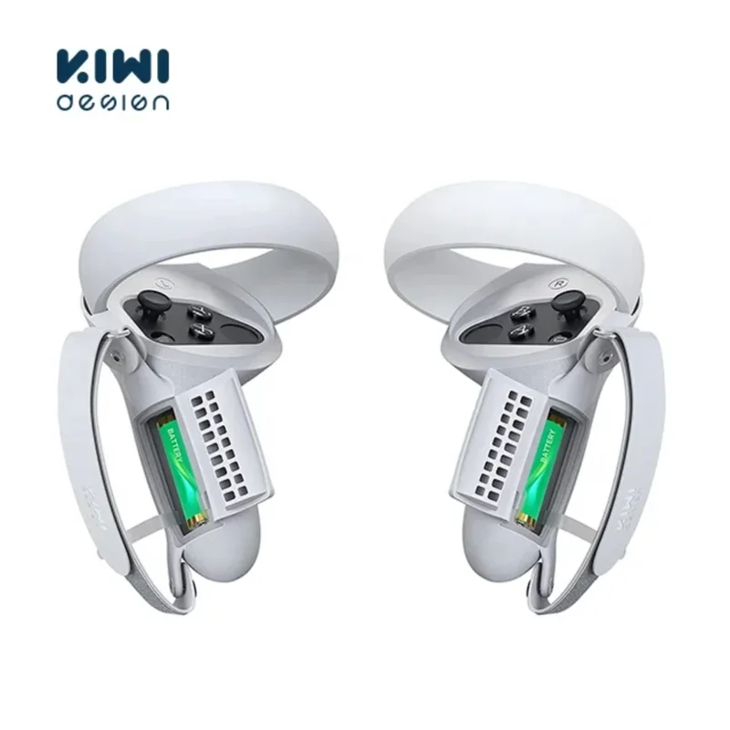 Cover grip meta quest 2 oculus vr کاور دسته عینک واقعیت مجازی Meta 2 kiwi سفید — تصویر 1